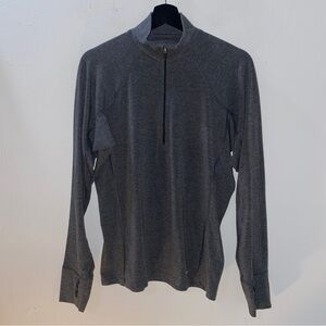 Patagonia Capilene Shirt Mens Small Baselayer Long Sleeve 1/4 Zip Gray